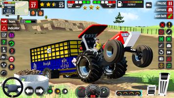 Poster Trattore agricolo Gioco Sim 3D