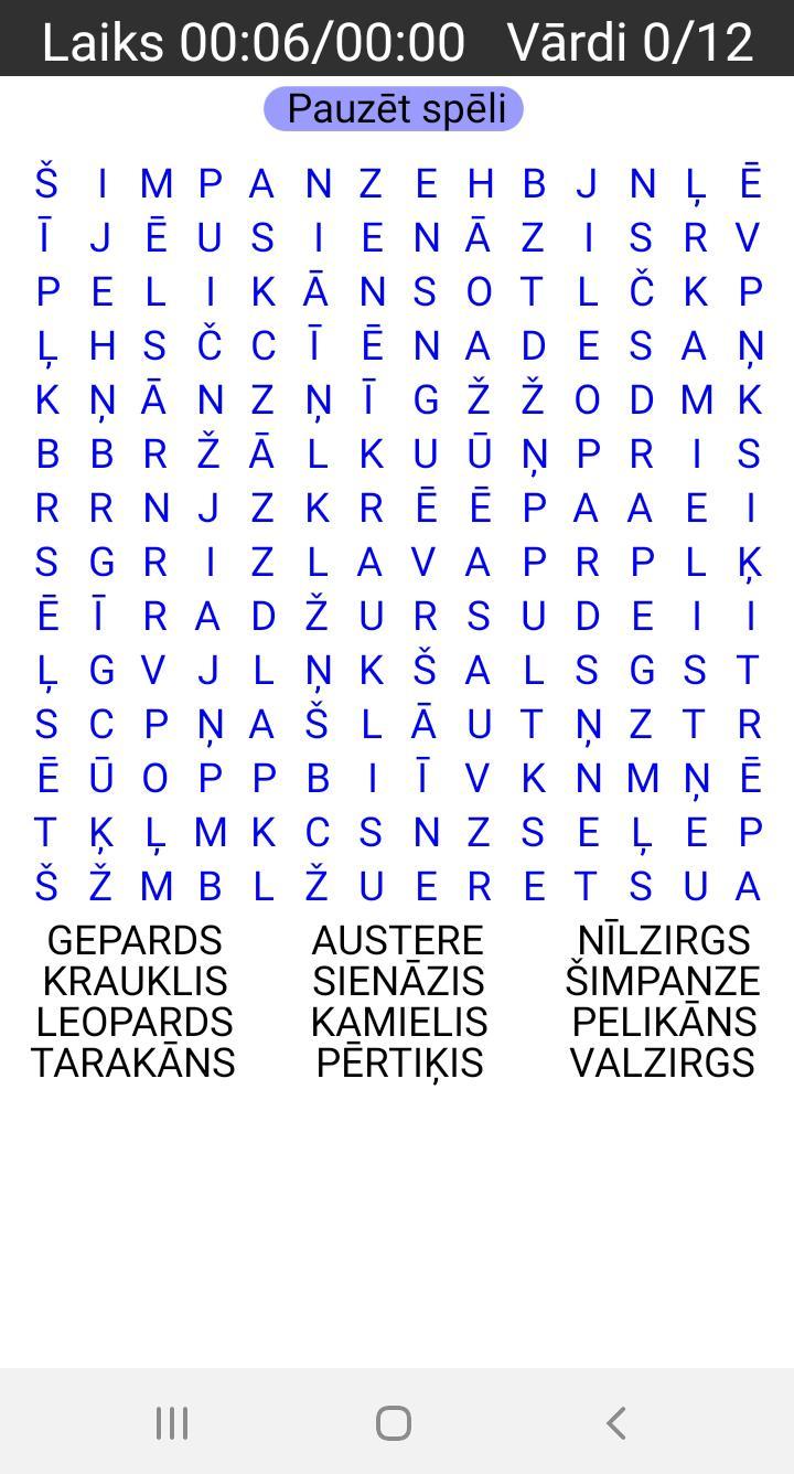 Vārdu meklēšana - krustvārdu mīkla latviešu valodā for Android - APK  Download