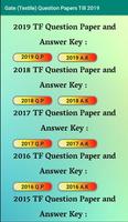 Gate TF (Textile) Question Papers 2019-2007 Affiche