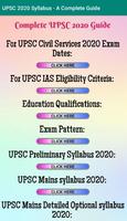 UPSC 2020 Syllabus - A Complete Guide poster