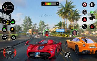 Racing in Highway Car 3D Games capture d'écran 2