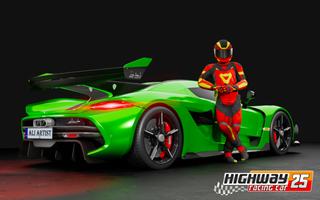 Racing in Highway Car 3D Games تصوير الشاشة 2