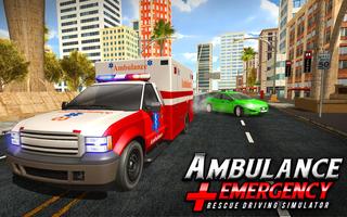 911 Ambulance City Rescue Game Plakat