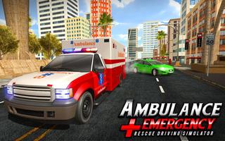 911 Ambulance City Rescue Game Affiche