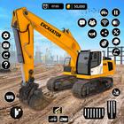 City Heavy Excavator Crane 3D icon