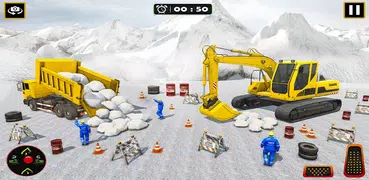 Snow Excavator Simulator Games