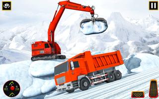 Snow Excavator Simulator Games Affiche