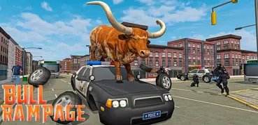 Wild Bull City Attack: Bull Simulator Games