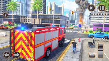 911 Rescue Fire Truck Games 3D اسکرین شاٹ 2