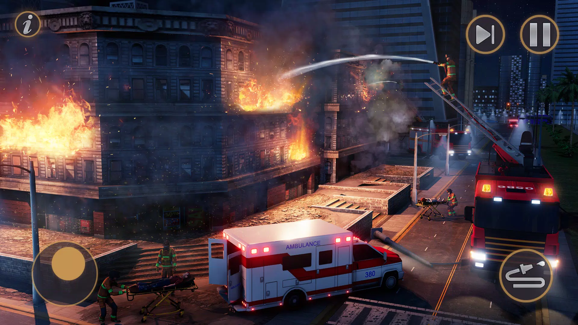 911 Fire Truck Rescue Driver emergência loucura 3D: jogo de missão