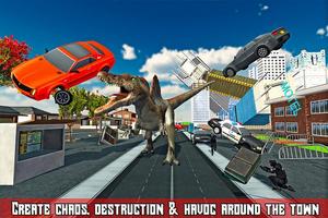 Jurassic Dinosaur City Attack Battle اسکرین شاٹ 1