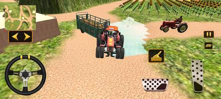 Big Tractor Simulator 3D Game Affiche