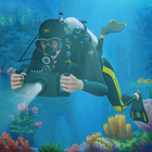 Scuba mergulho simulador jogos ícone