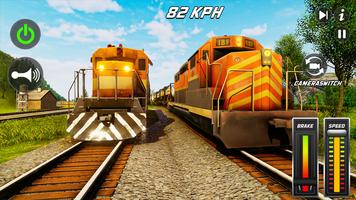 train simulateur: train gare Affiche