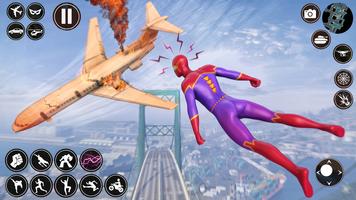 Spider Rope Man Superhero Game Affiche