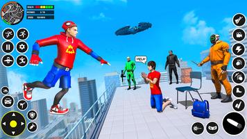 Flying Robot Hero Rescue Game تصوير الشاشة 3
