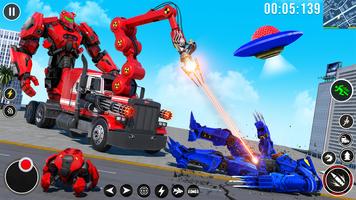 Flying Car Robot Hero Games capture d'écran 1