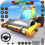 Road Construction Excavator 3D simgesi