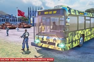 NOS soldado ônibus Verifica postar transporte Cartaz