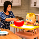 anne simülatörü 3D: günlük bakım sanal bebek oyunl APK
