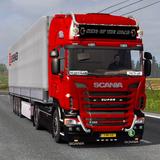 un camion stationnement sim 3d icône