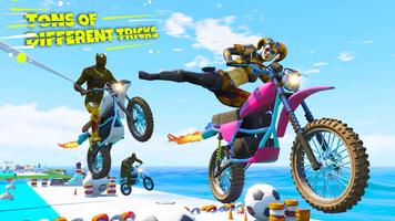 برنامه‌نما Superhero Tricky Bike Racing عکس از صفحه