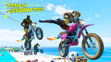 Superhero Tricky Bike Racing imagem de tela 1