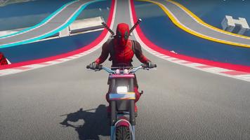 Superhero Tricky Bike Racing screenshot 2