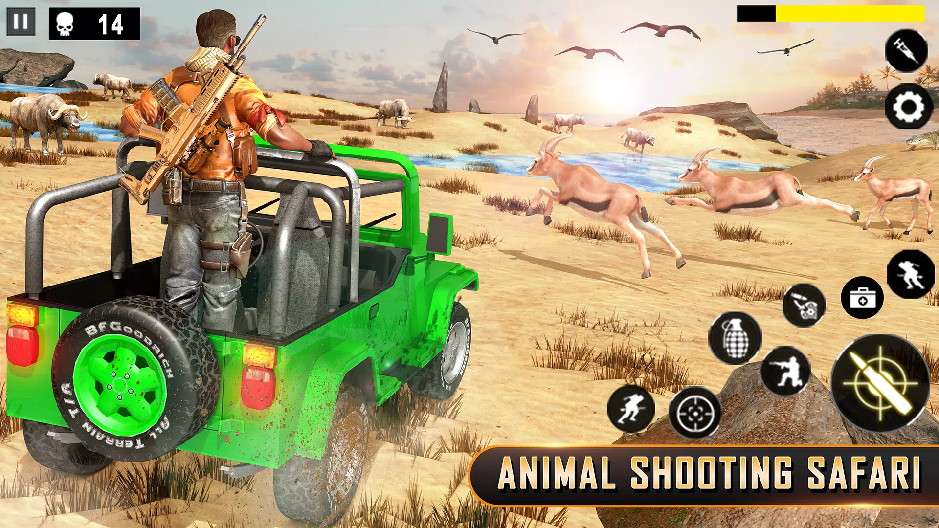 Tiro de arma 3D: Jogos de caça de animais selvagens na  selva::Appstore for Android