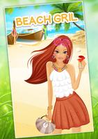 Beach Girl Dress Up Affiche