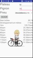 calculateur de pouces de vélo capture d'écran 1