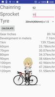 bike calculator/Gear inches स्क्रीनशॉट 1