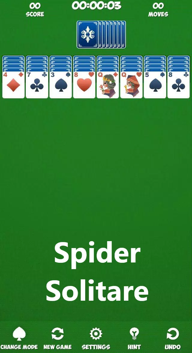 Paciência Spider Grátis (1 naipe) 