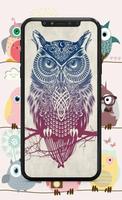 Owl Cartoon Wallpaper Affiche