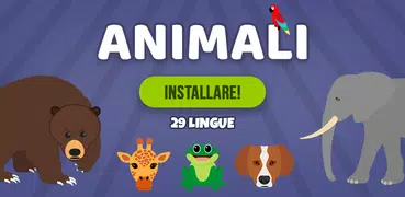 Animali Quiz Multiplayer: Impara in 29 lingue