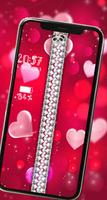 Rose Heart zipper Lock Screen screenshot 1