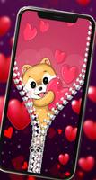 Rose Heart zipper Lock Screen screenshot 3