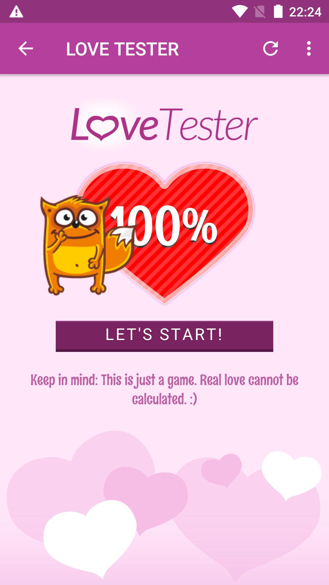 Game love tester The Love