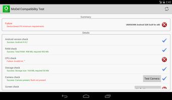 MoDel compatibility test screenshot 2