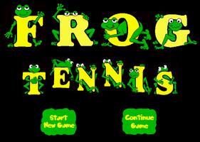 Retro Frog Tree Tennis game Affiche
