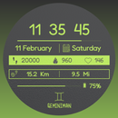 Foggy Glass Digital Watchface APK