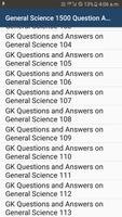 General Science GK - 1500 Ques screenshot 2