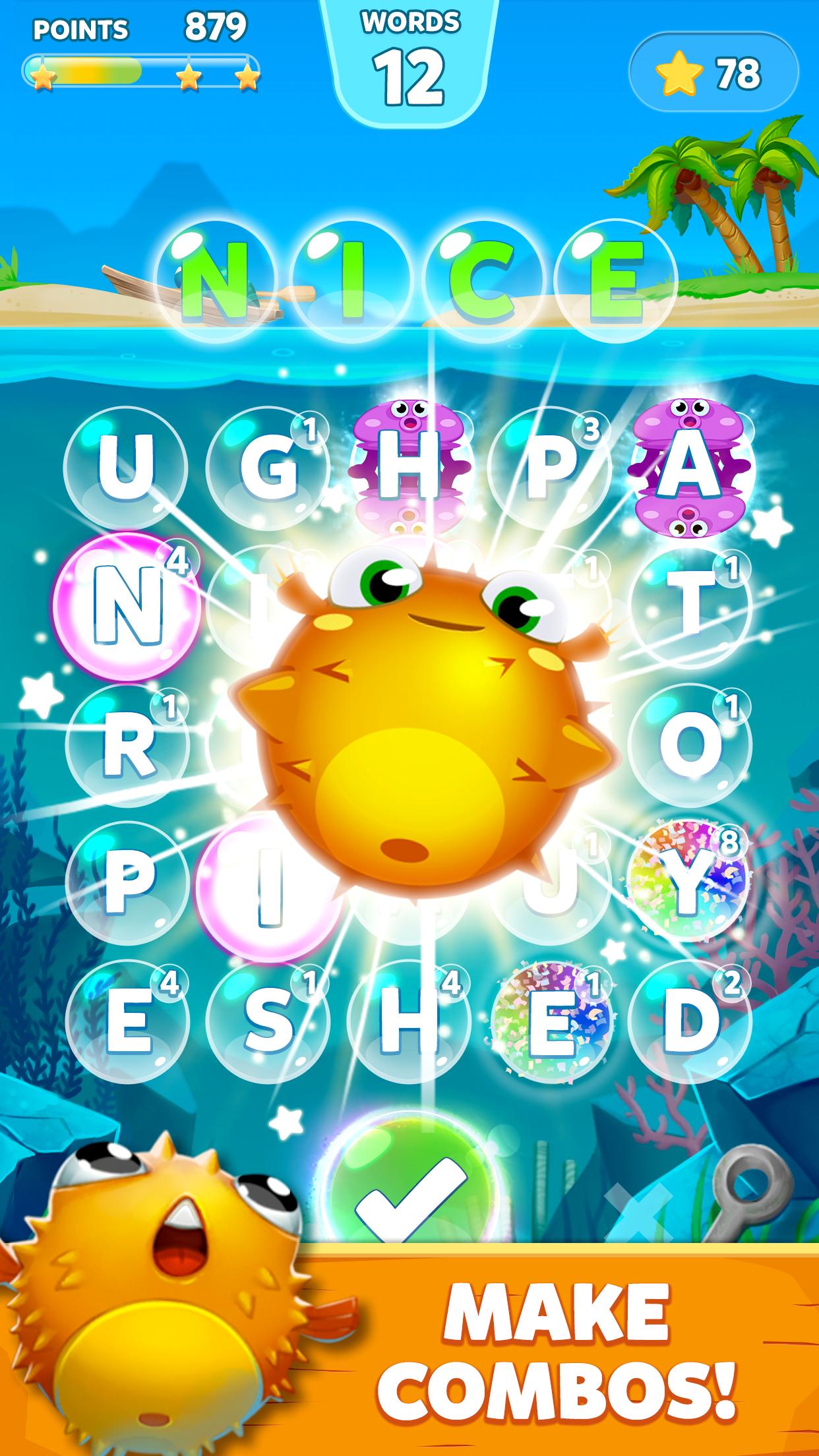Bubble Words - Word Games Puzzle screenshot 1