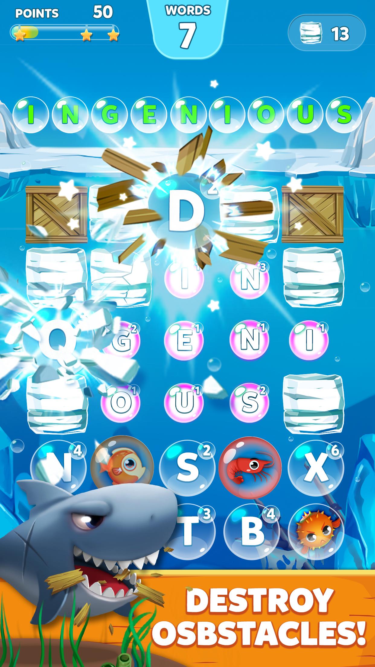 Bubble Words - Word Games Puzzle screenshot 1