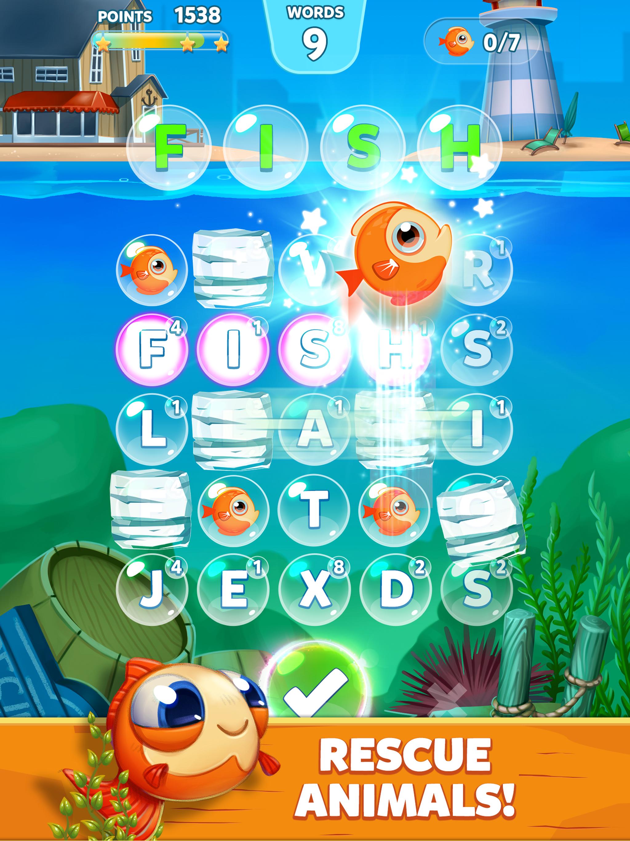 Bubble Words - Word Games Puzzle screenshot 1