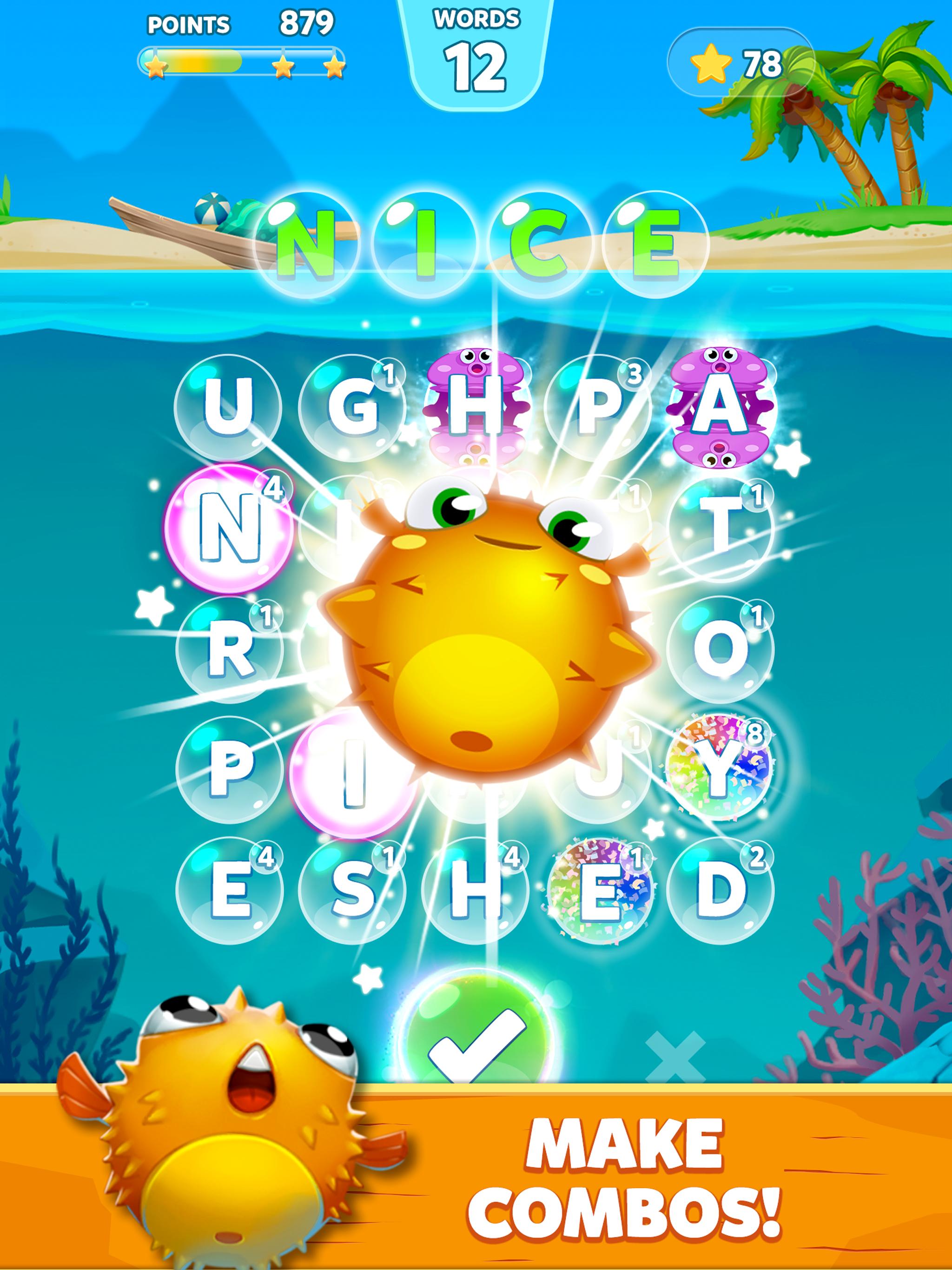 Bubble Words - Word Games Puzzle screenshot 1