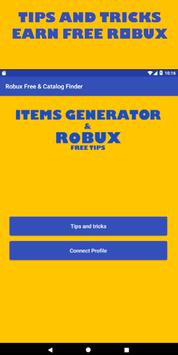 Download Robux Free Tips And Catalog Items Finder 2018 Apk For Android Latest Version - how to get robux free 2018