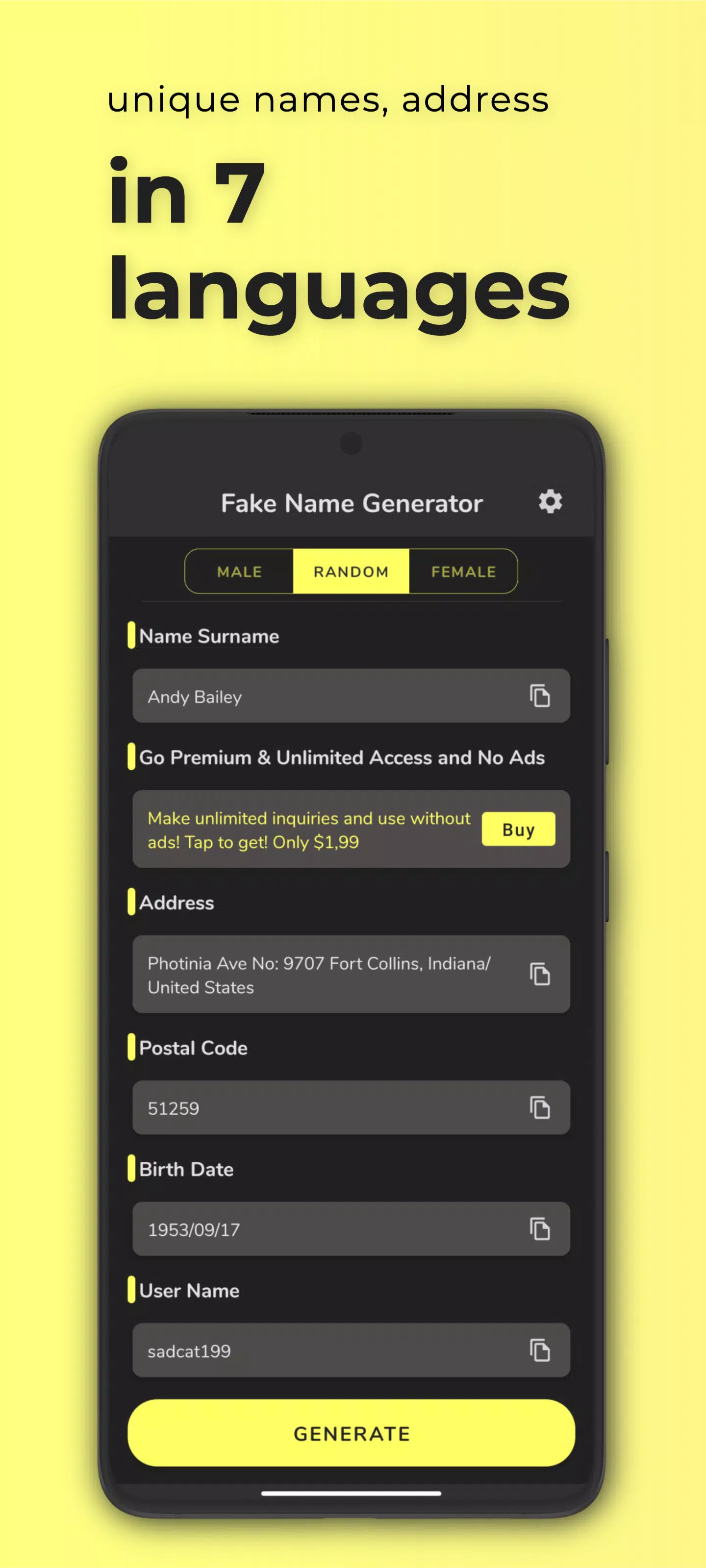 Fake Name Generator APK for Android Download