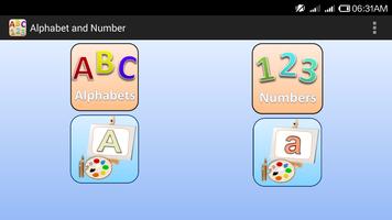 Alphabet & Number for Nursery poster