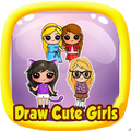how to draw cute girls : cute and simple